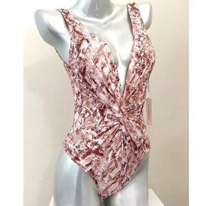 Nwt Victorias Secret Swim Twist Plunge One Piece Swimsuit S Classic Snake S M